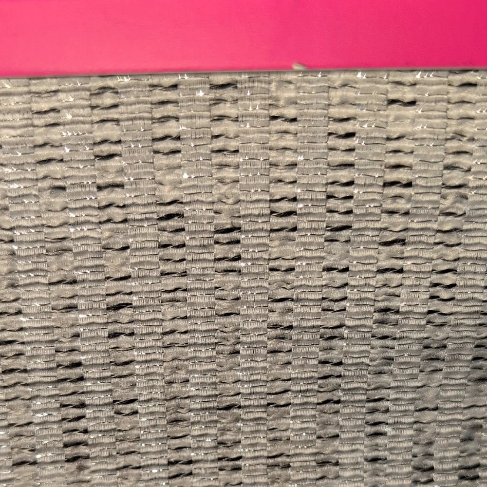 Juicy Couture Silver Jacquard Curtain with Hooks